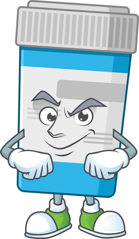 Medical bottle Cartoon character vector