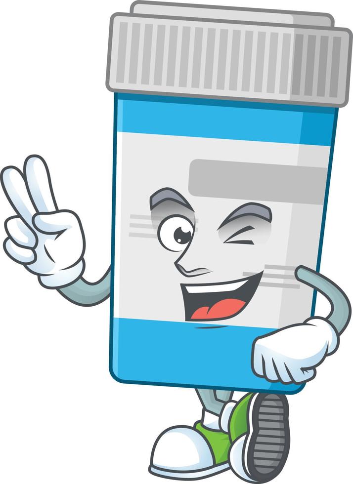Medical bottle Cartoon character vector