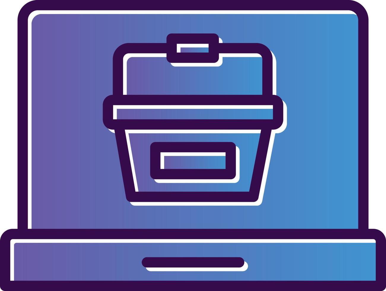 Online Shopping Basket Vector Icon Design