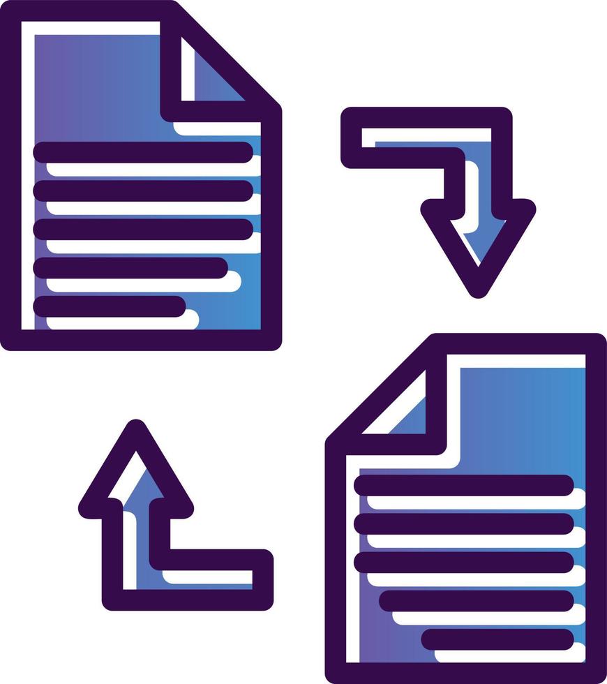 Documents Exchange Vector Icon Design