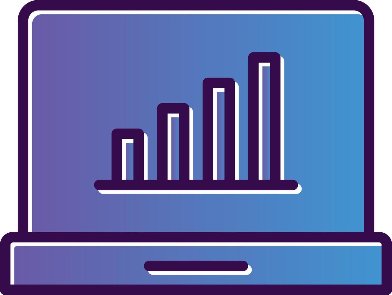 Online Bar Chart Vector Icon Design