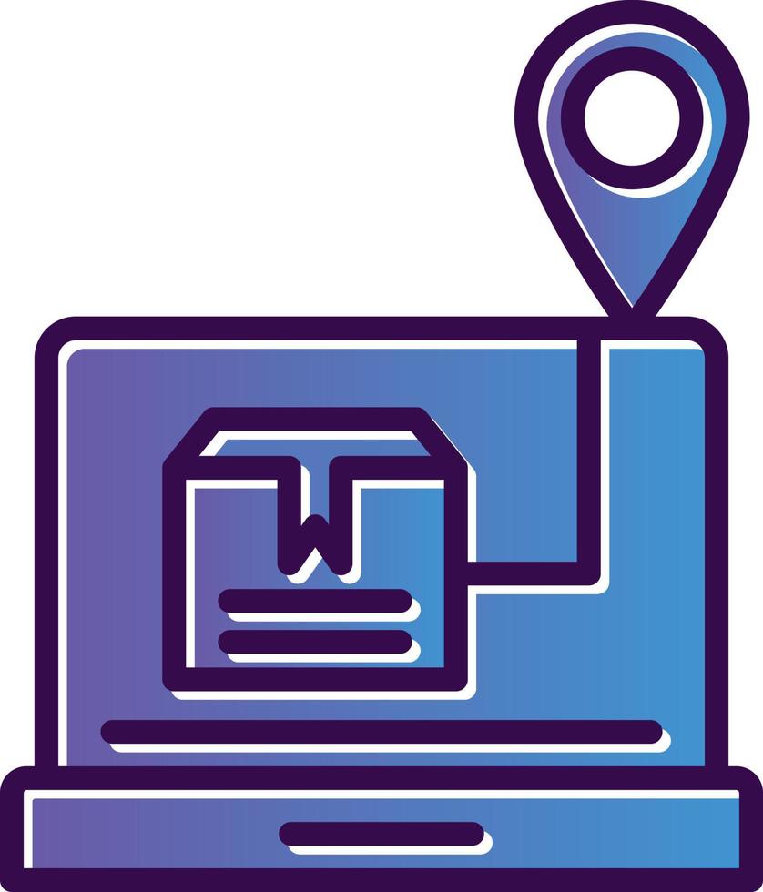 Online Shipment Tracking Vector Icon Design