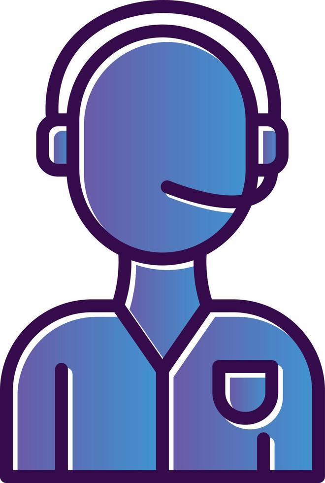 Customer Service Agent Vector Icon Design