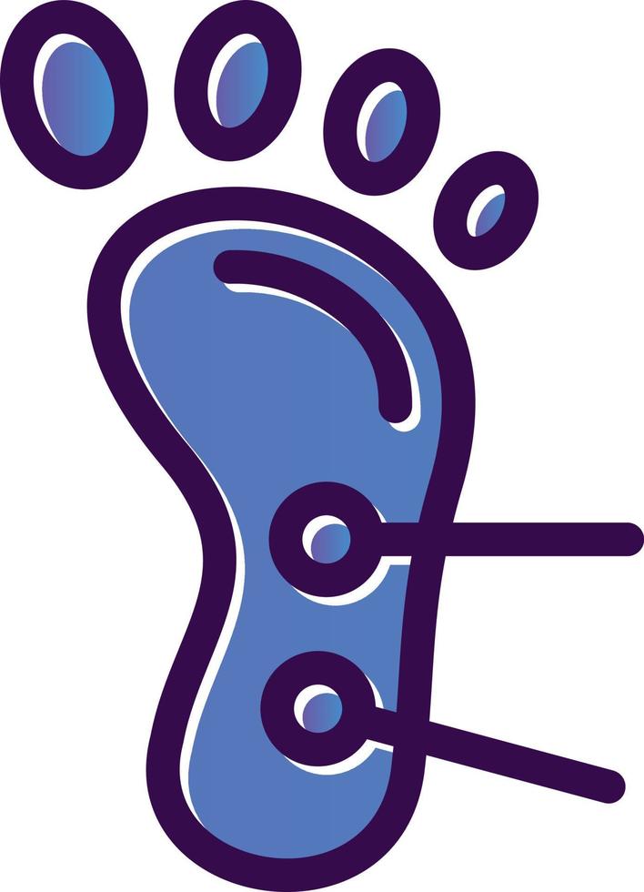 Foot Acupuncture Vector Icon Design