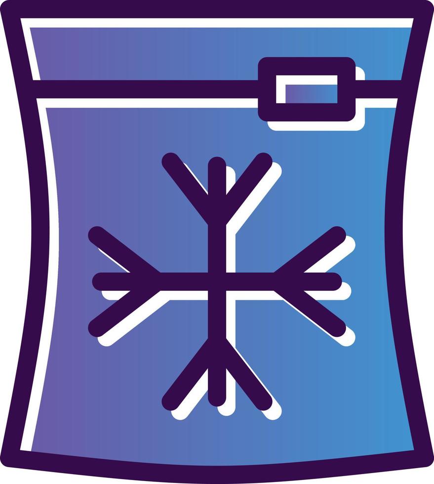 Ice Bag Vector Icon Design