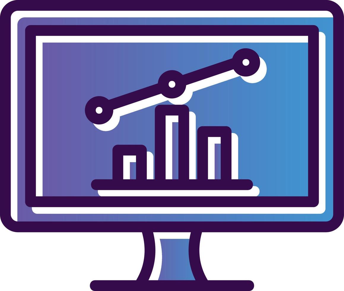 Online Stock Market Vector Icon Design