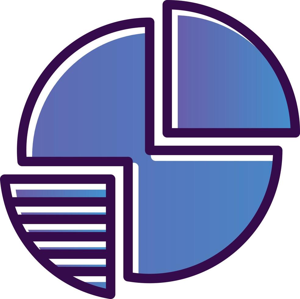 Pie Chart Vector Icon Design