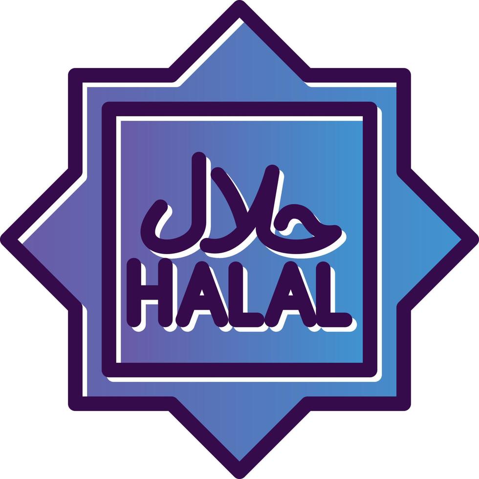 diseño de icono de vector halal