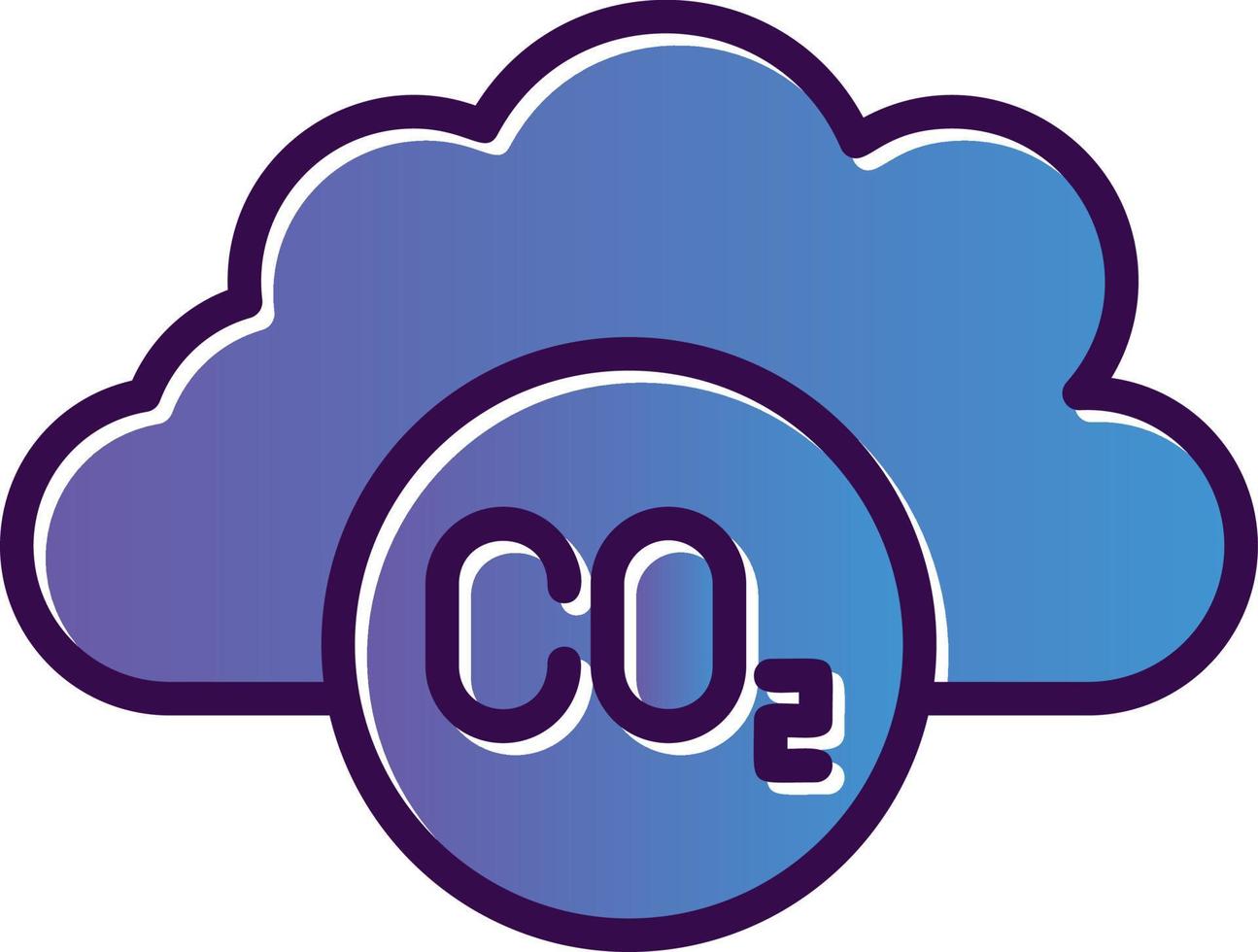 diseño de icono de vector de dióxido de carbono