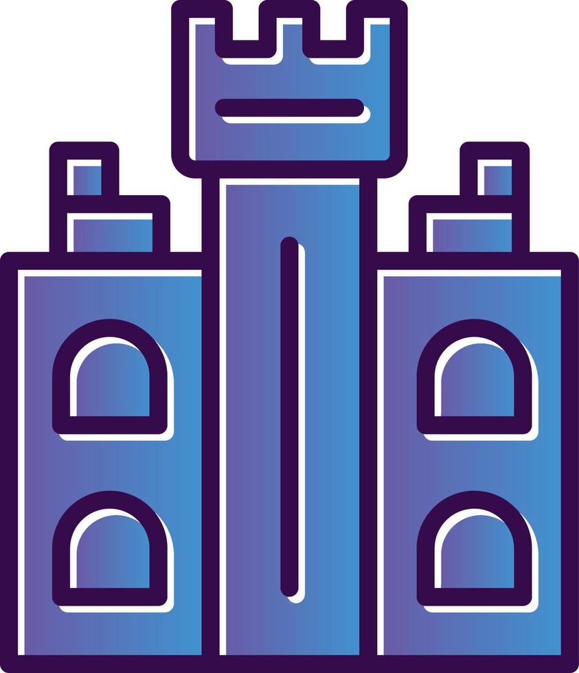 Castle Tower Vector Icon Design
