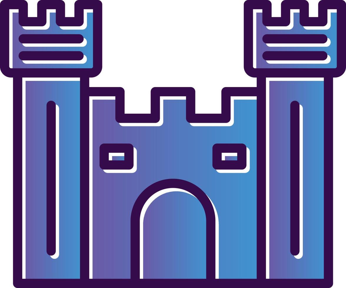 Castle Gate Vector Icon Design