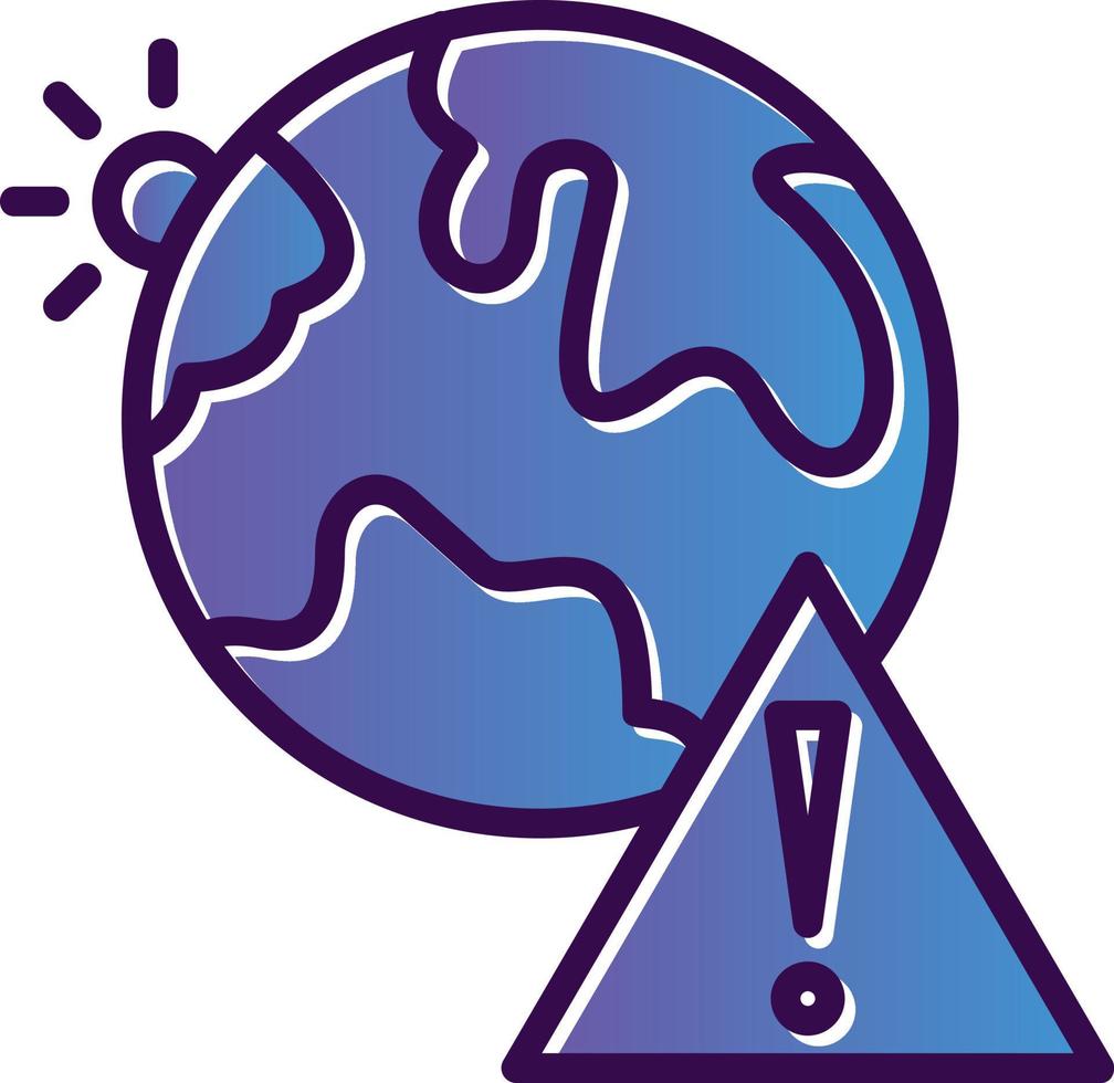 Earth Danger Vector Icon Design