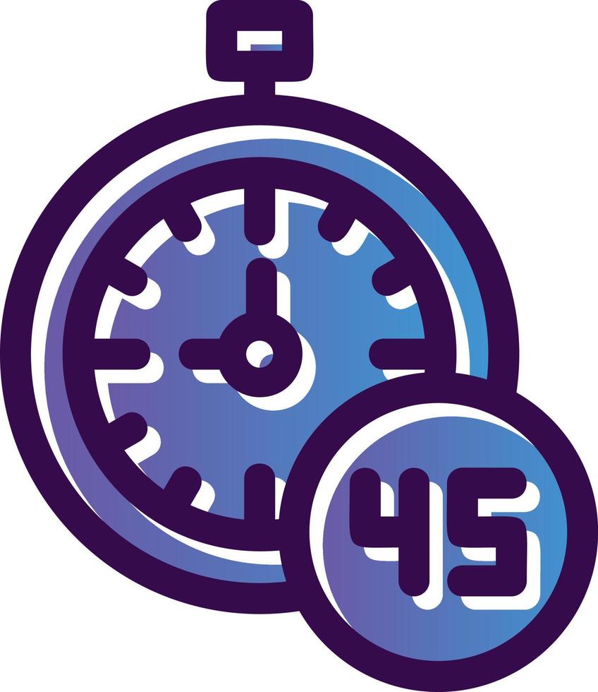 45 Minutes Vector Icon Design