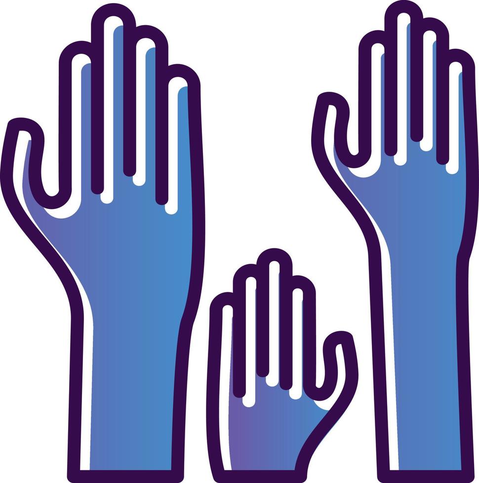 Hands Up Vector Icon Design