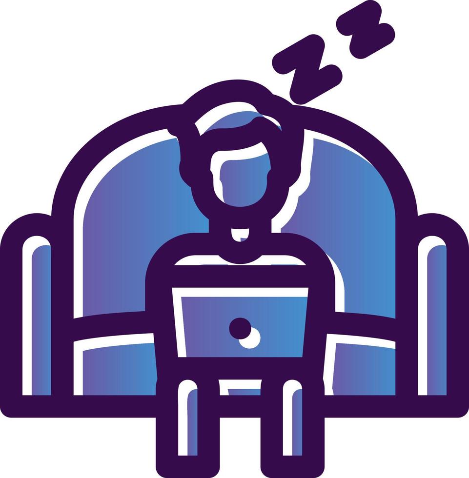 Lazy Work Vector Icon Design