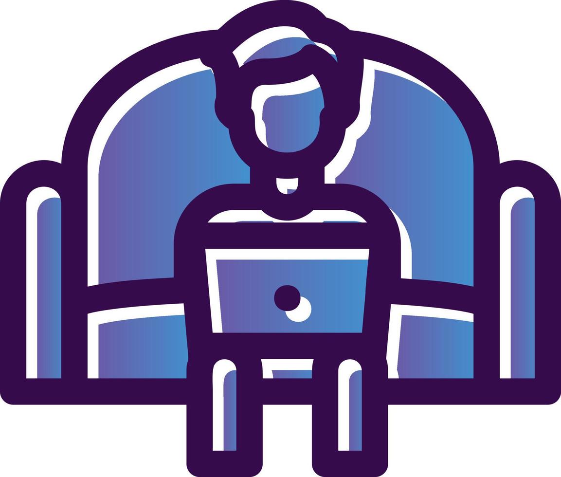 Working on Couch Vector Icon Design
