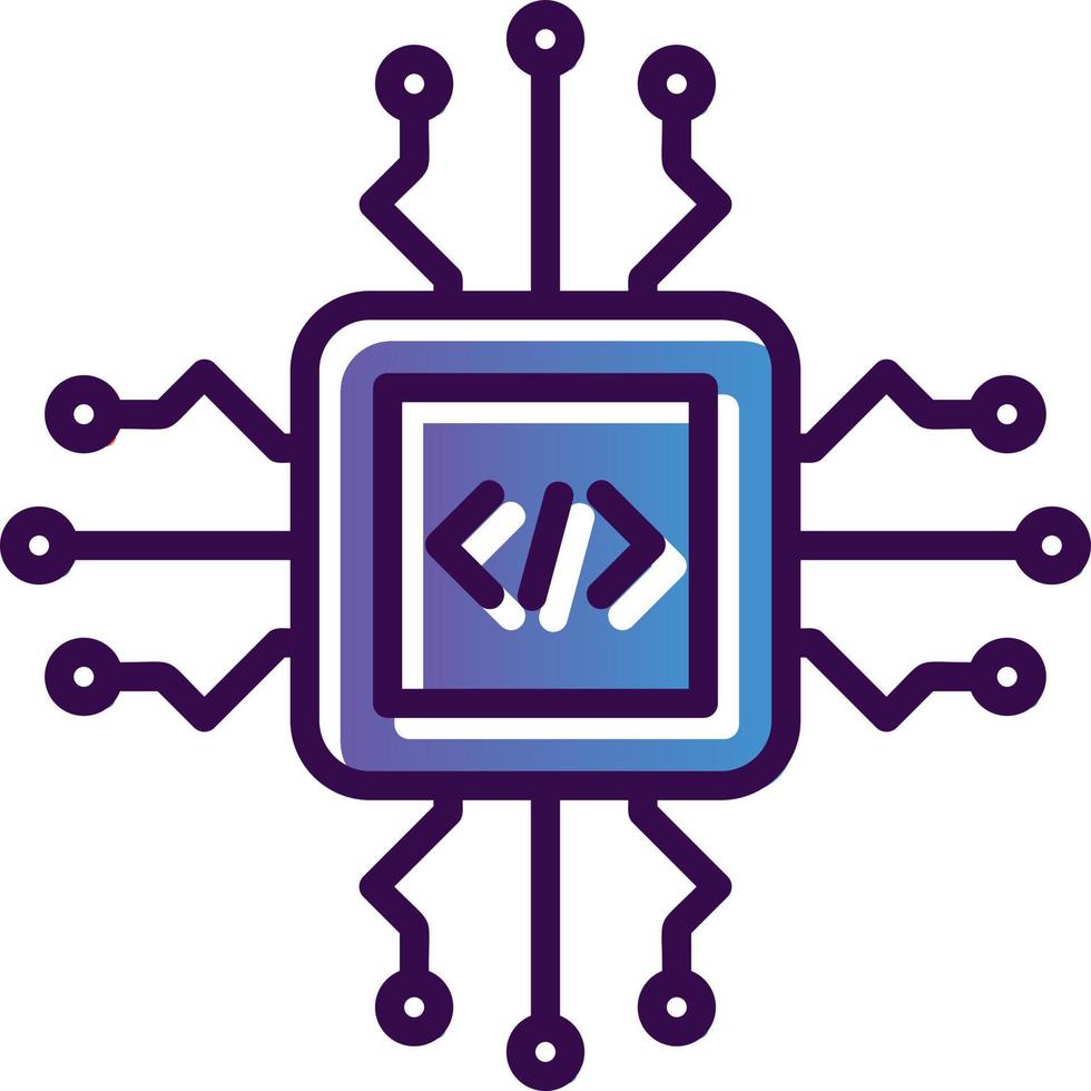 Code Processor Vector Icon Design