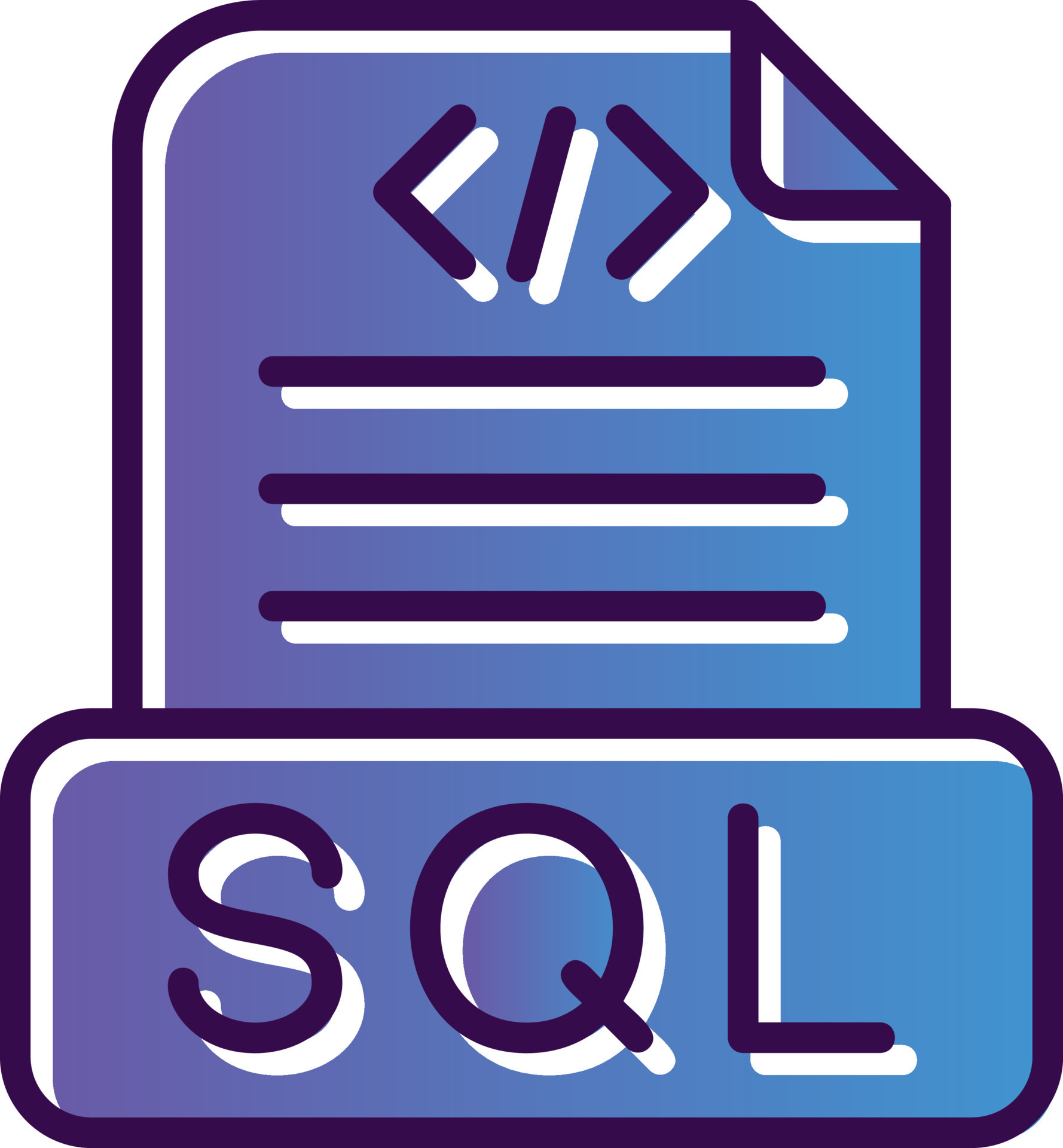 Sql File Vector Icon Design 21288177 Vector Art at Vecteezy