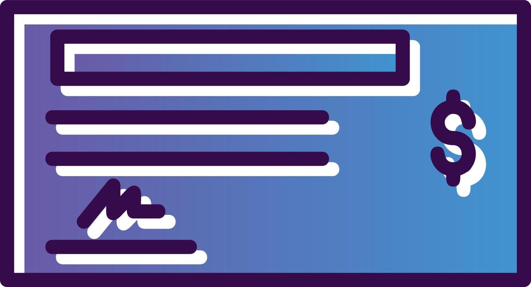 Cheque Vector Icon Design