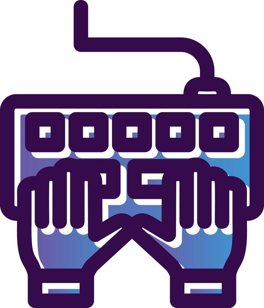 Typing on Keyboard Vector Icon Design