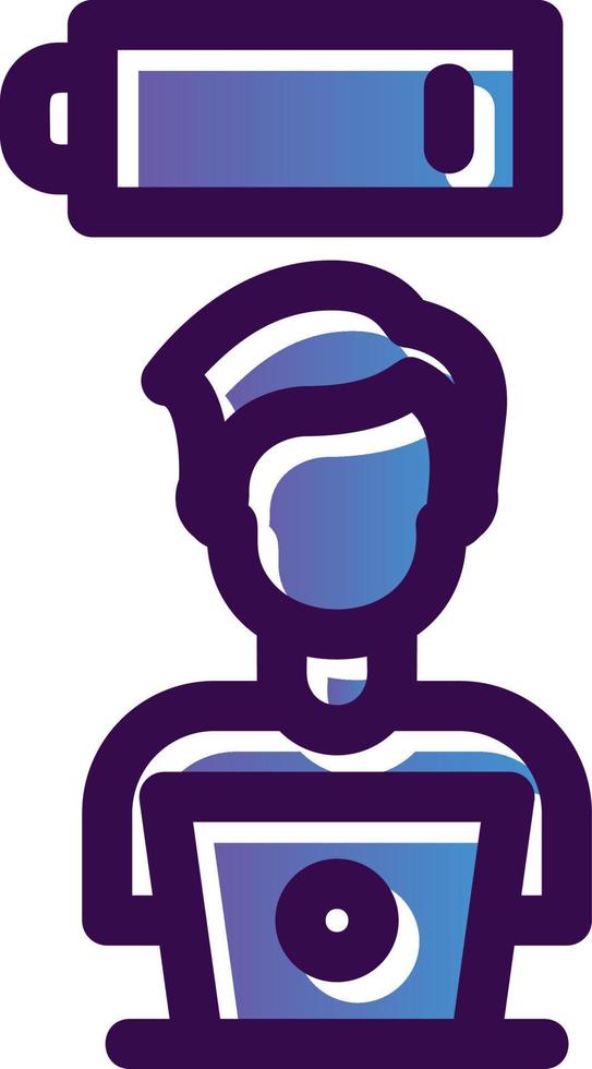 Sleepy Worker Vector Icon Design