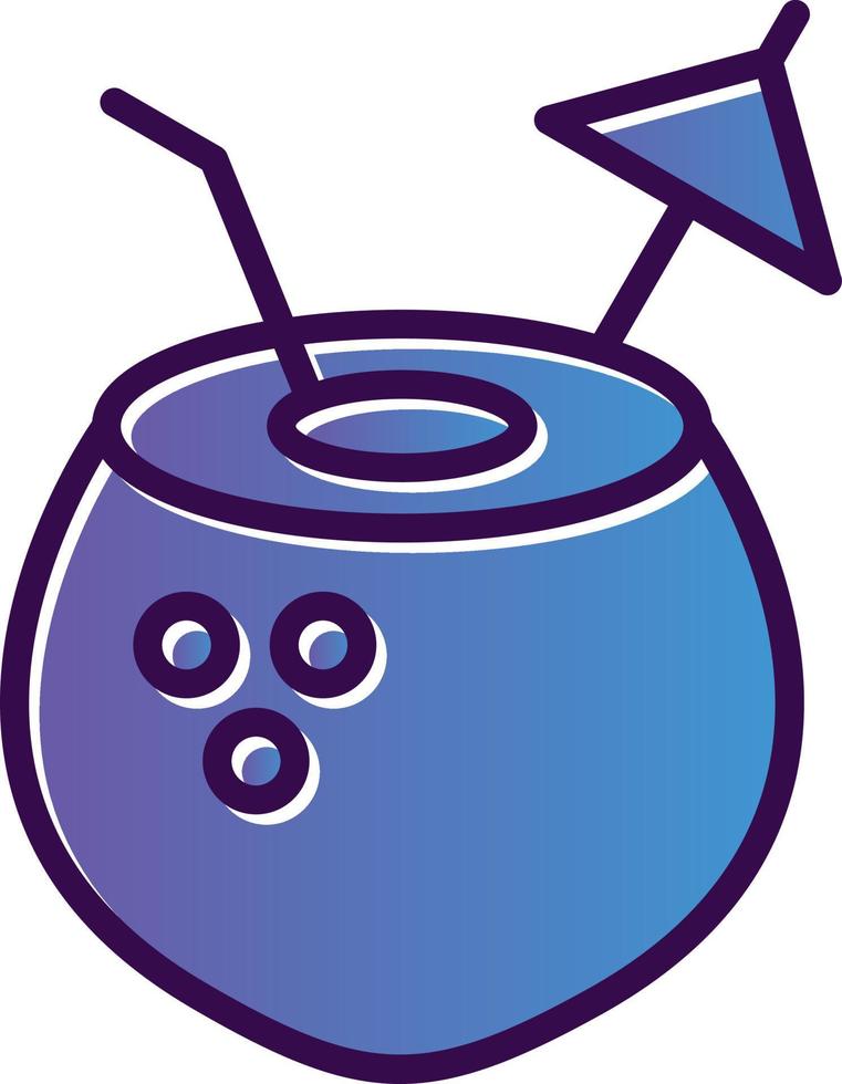 Coconut Drink Vector Icon Design