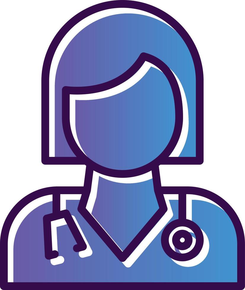 Female Doctor Vector Icon Design