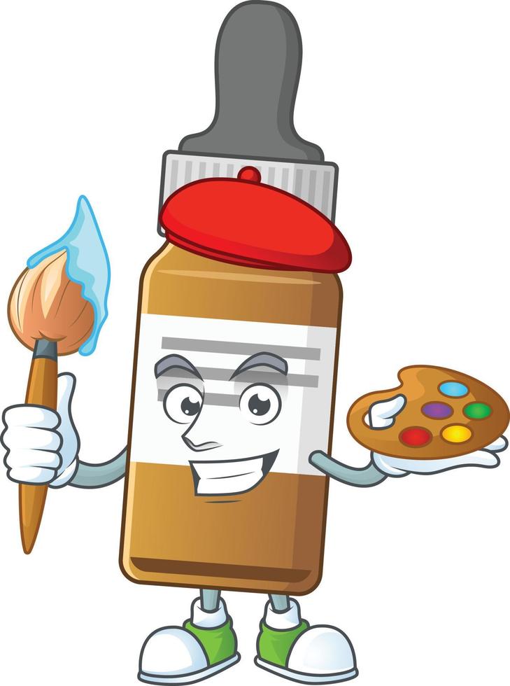 Liquid bottle Cartoon character vector