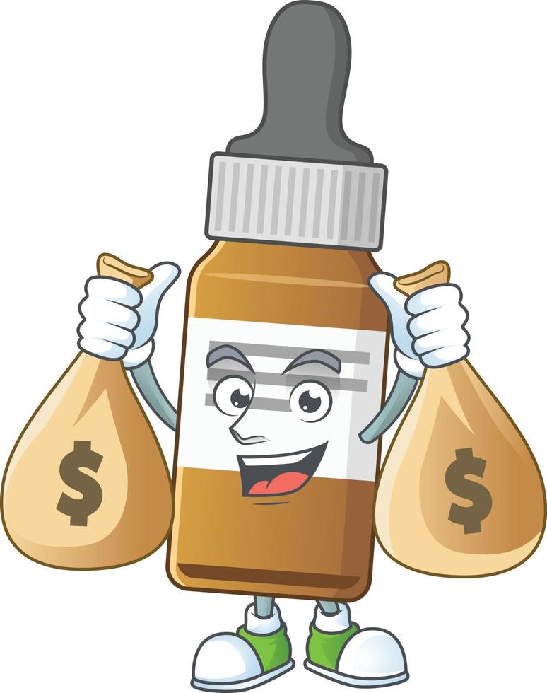 Liquid bottle Cartoon character vector