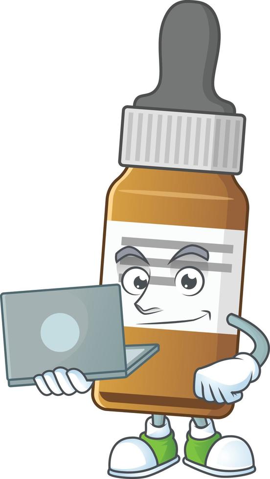 Liquid bottle Cartoon character vector
