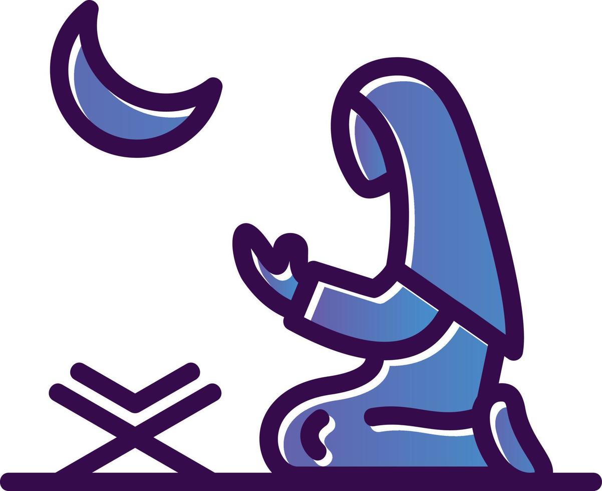 Women Praying Vector Icon Design