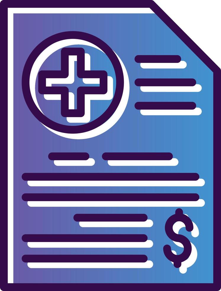 Medical Bill Vector Icon Design