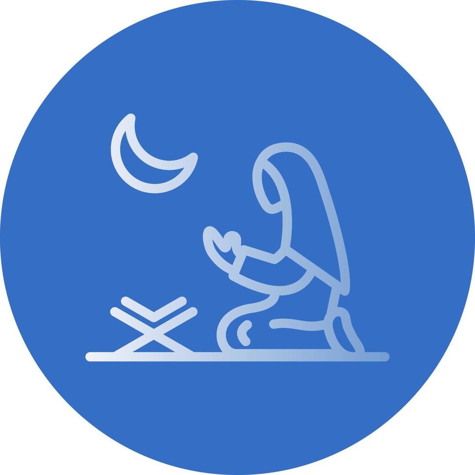 Women Praying Vector Icon Design