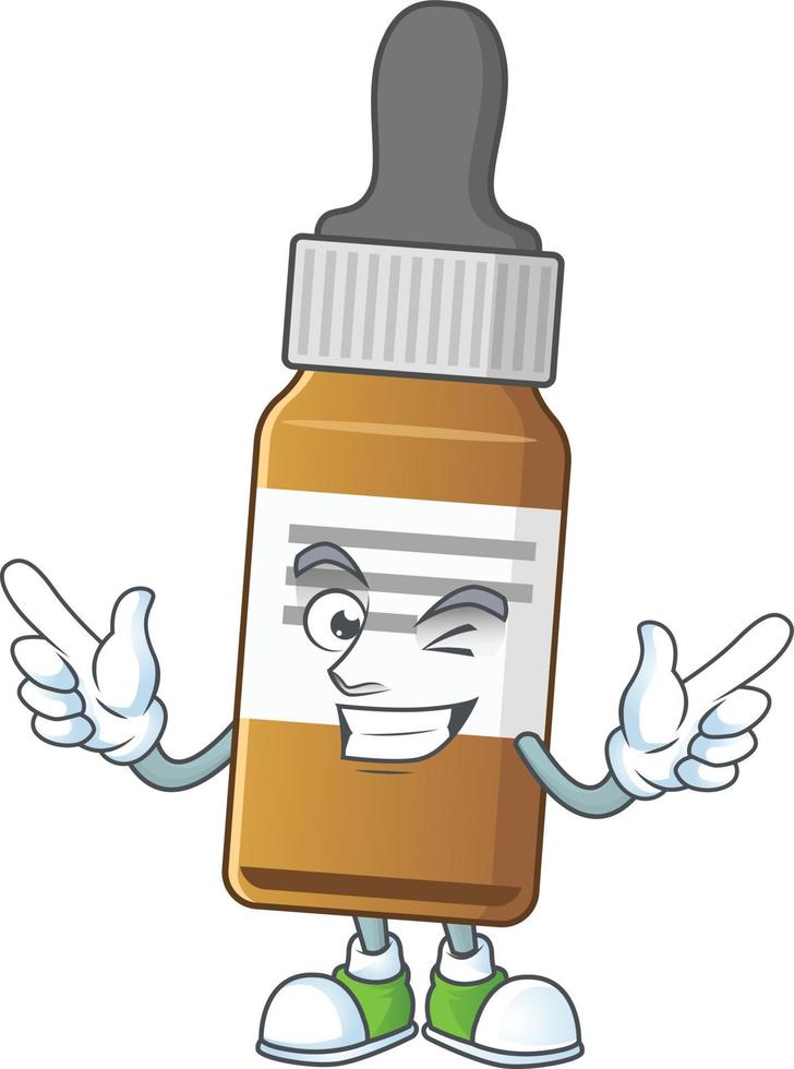 Liquid bottle Cartoon character vector