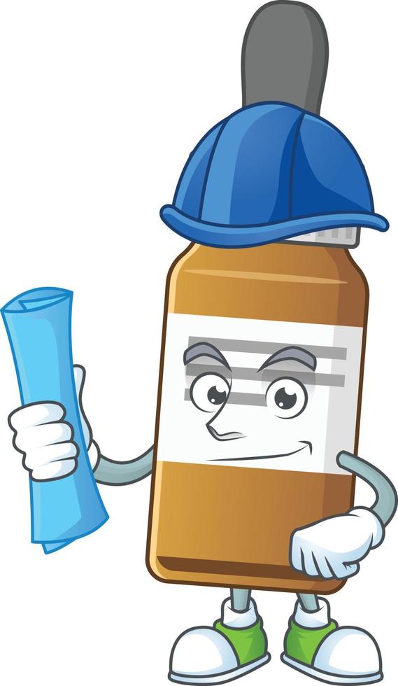 Liquid bottle Cartoon character vector