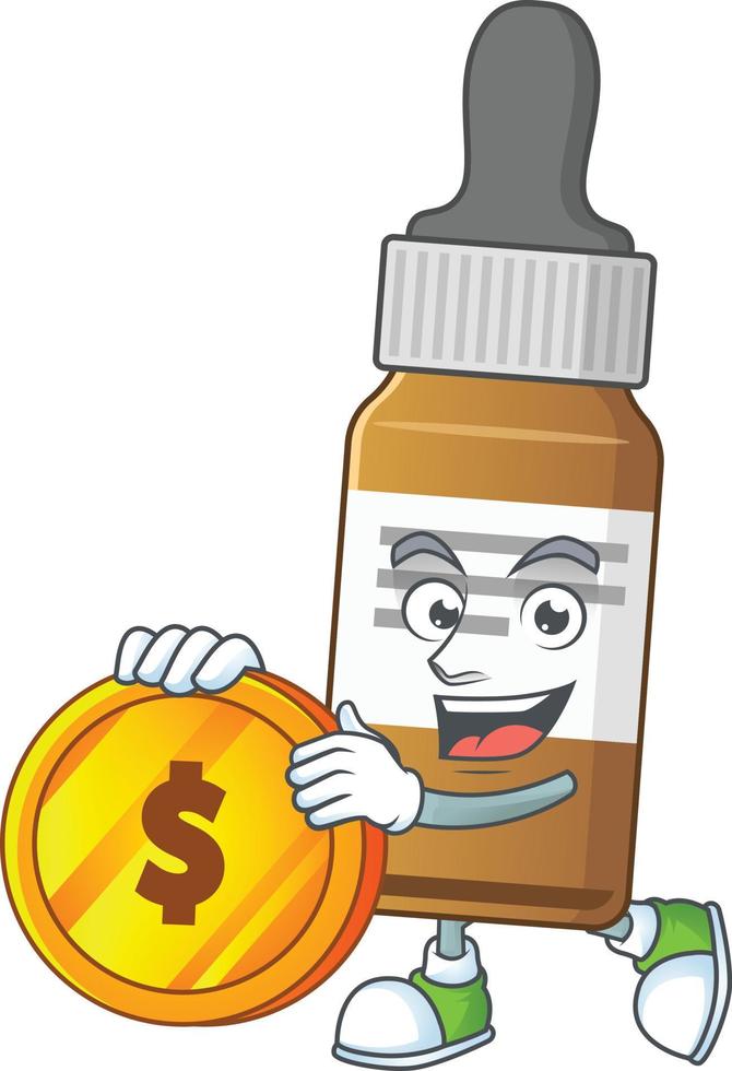 Liquid bottle Cartoon character vector