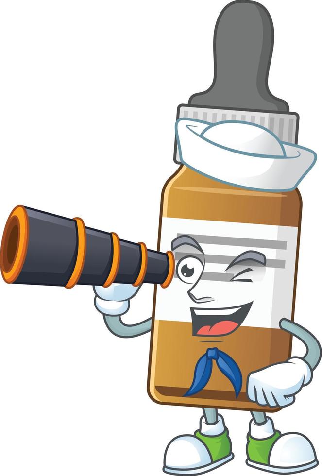Liquid bottle Cartoon character vector