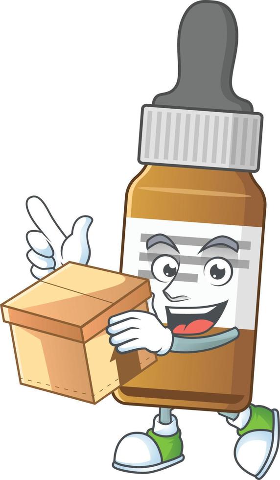 Liquid bottle Cartoon character vector