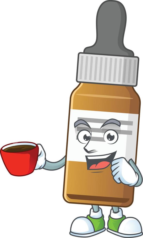 Liquid bottle Cartoon character vector