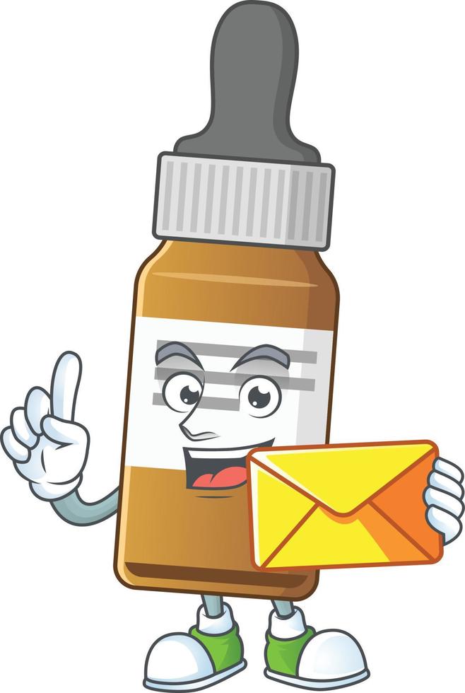 Liquid bottle Cartoon character vector