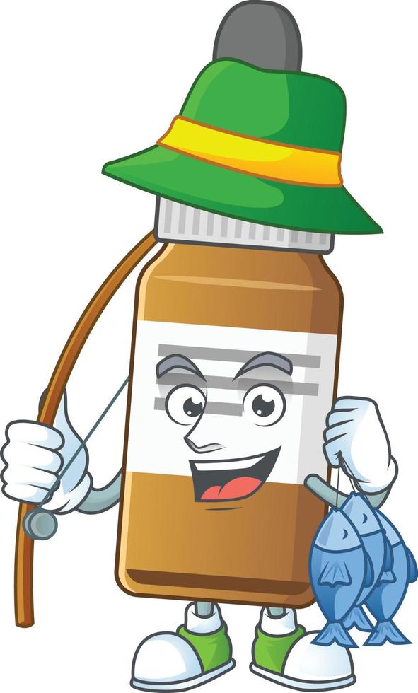 Liquid bottle Cartoon character vector
