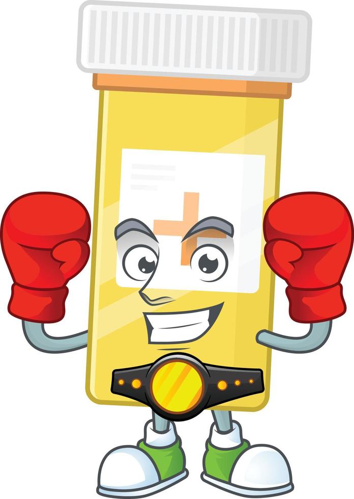 Medicine bottle Cartoon character vector