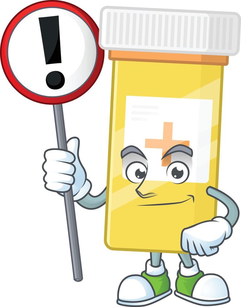 Medicine bottle Cartoon character vector