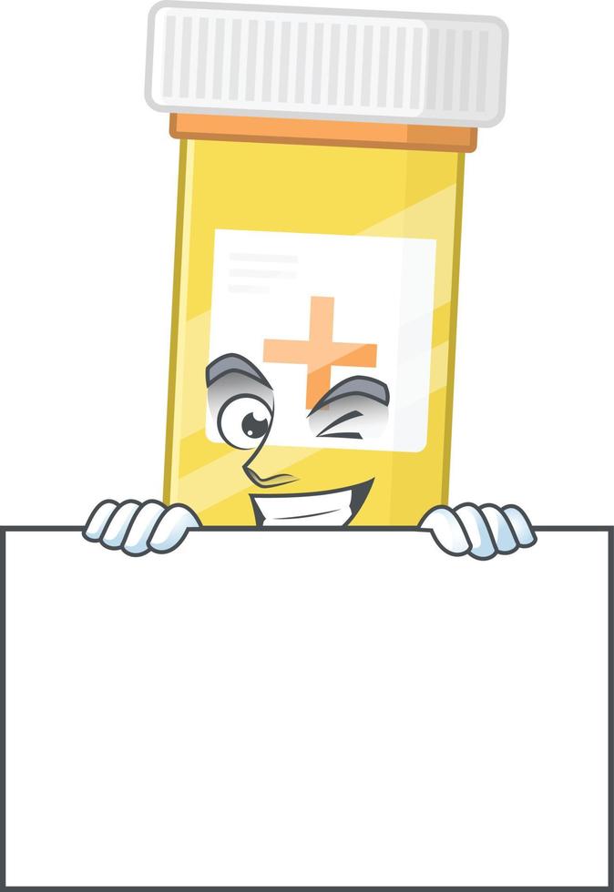 Medicine bottle Cartoon character vector