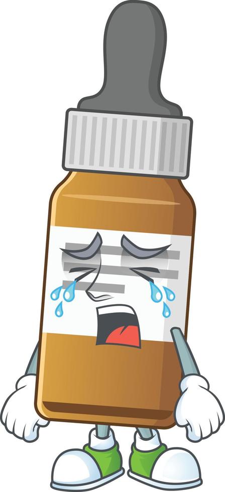 Liquid bottle Cartoon character vector
