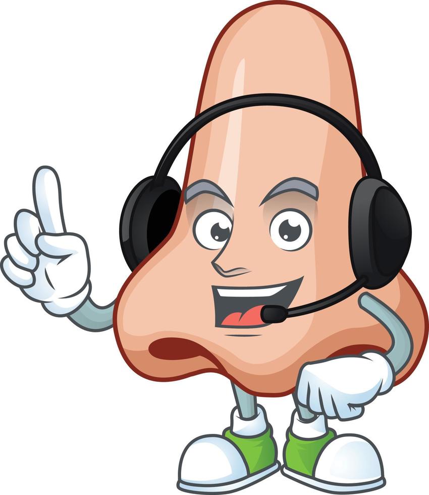 personaje de dibujos animados de nariz vector