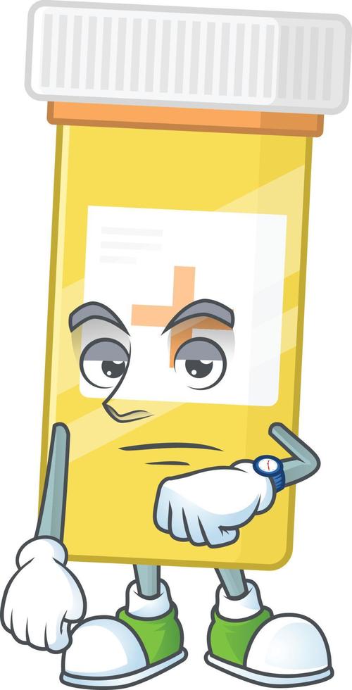 Medicine bottle Cartoon character vector
