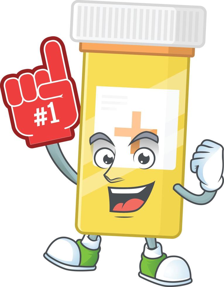 Medicine bottle Cartoon character vector