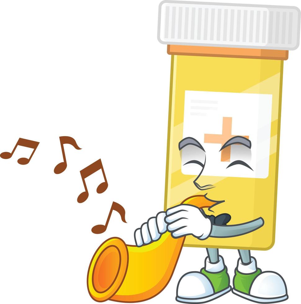 Medicine bottle Cartoon character vector