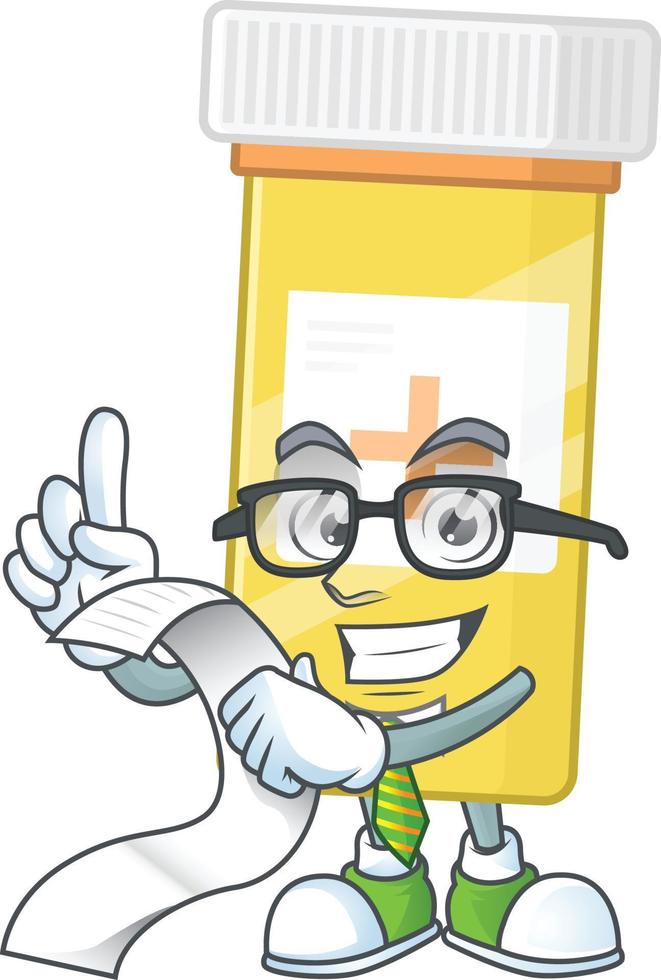 Medicine bottle Cartoon character vector